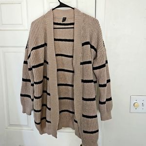 Shein Cardigan tan and black